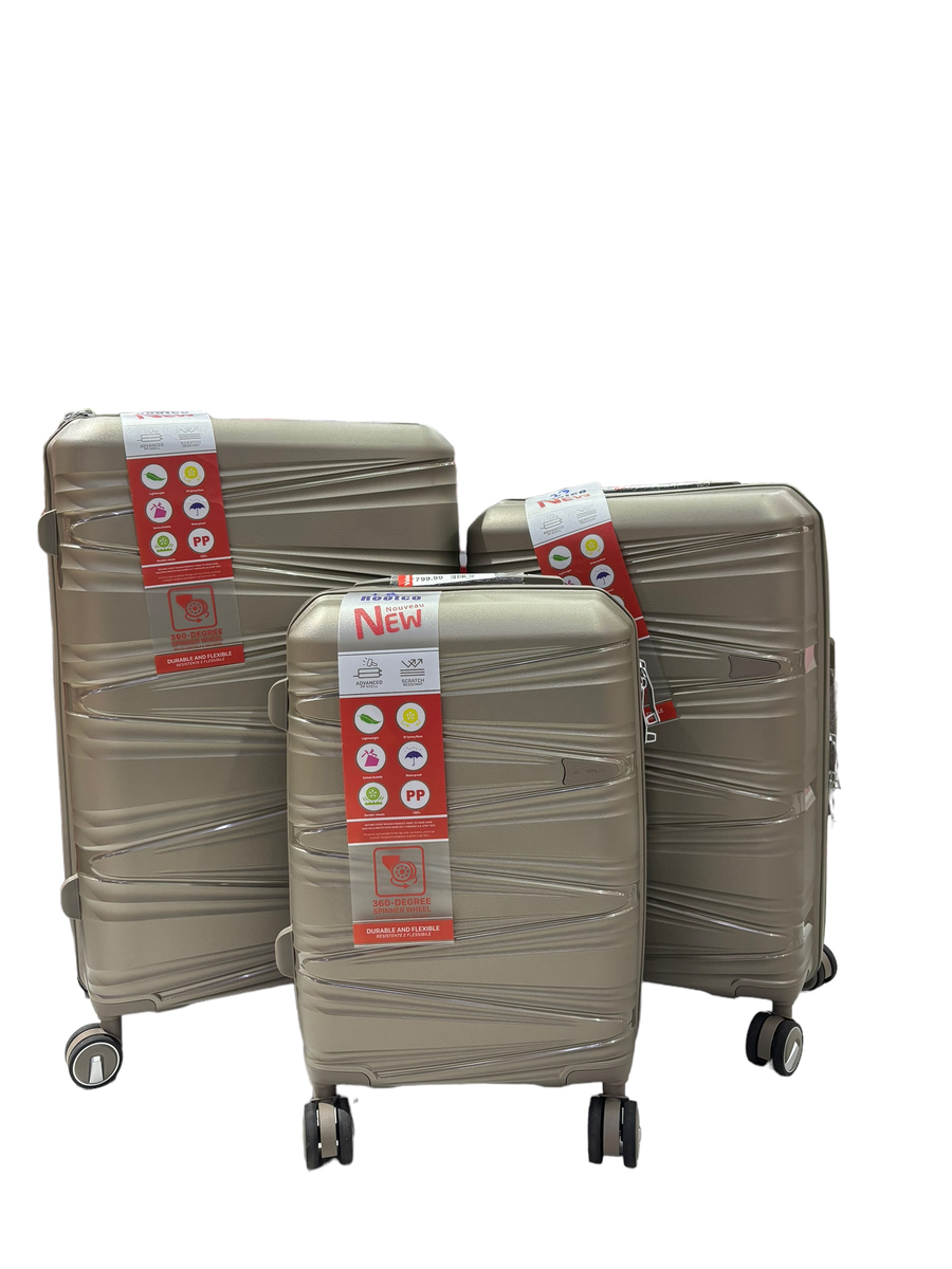 SMTE - RootCo3 Piece SuitcasesGold
