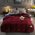 SMTE - Flannel Corduroy Comforter - 220x235cm - Maroon