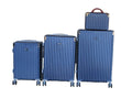 SMTE - 4Piece ABS Luggage SetNavy Blue, 360 Spinner Wheels, Secure Lock