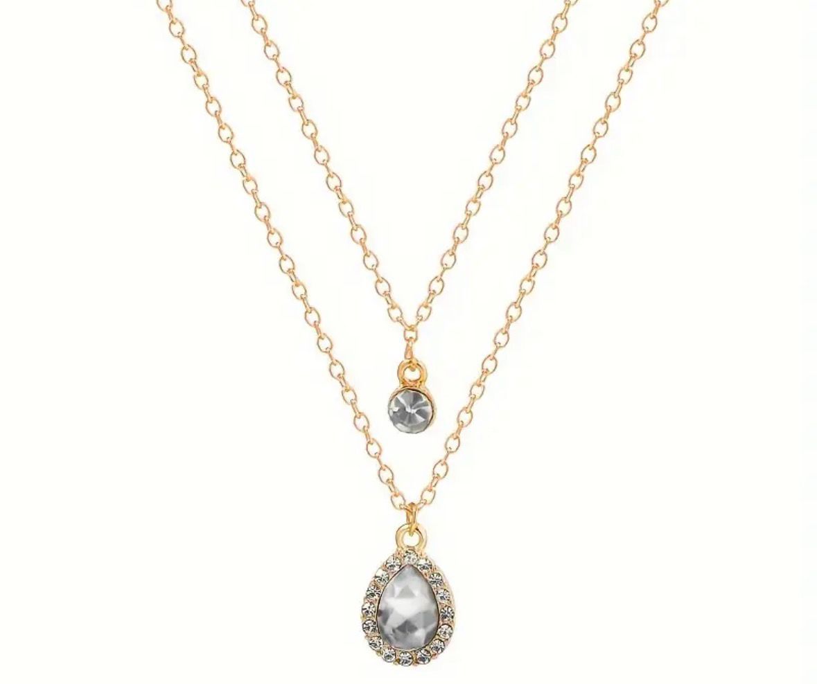 SMTE - MultiLayer 1ct Moissanite Pendant Necklace