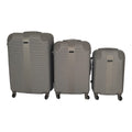 SMTE -  Quad Wheel Quality Travel Ware-3 Piece luggage Set - Protected - Grey