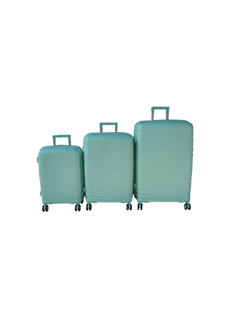 SMTE - Unbreakable Travel Luggage 3 Piece Suitcases SpinnerLight Green