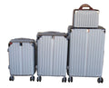 SMTE - Premium Hardshell Luggage Set4Piece, TSA Lock, Spinner Wheels, Silver