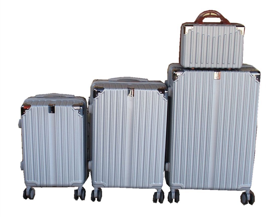 SMTE - Premium Hardshell Luggage Set4Piece, TSA Lock, Spinner Wheels, Silver