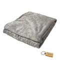 SMTE - Supreme Comfort Fleece Blanket: Cozy Warmth for Relaxation+ KeyringGrey