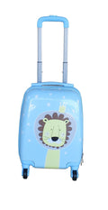 SMTE - Kiddies Cartoon Hand Luggage Kids School Bag Suitcase for ChildrenLight Blue