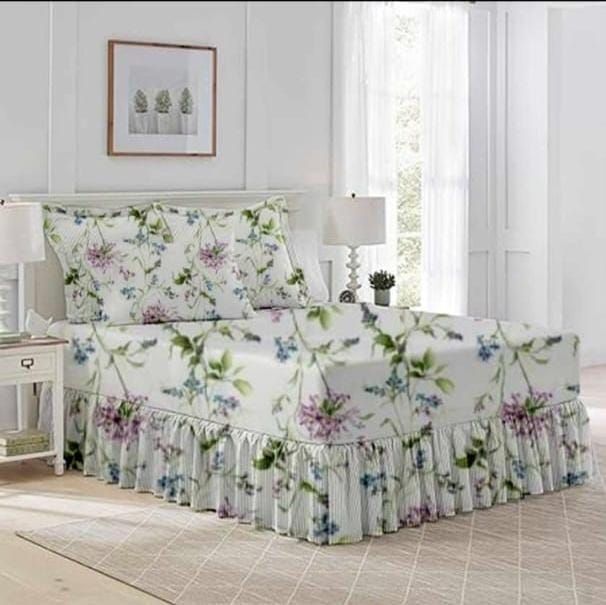 SMTE - 5Piece Bedspread SetWhiteQueen