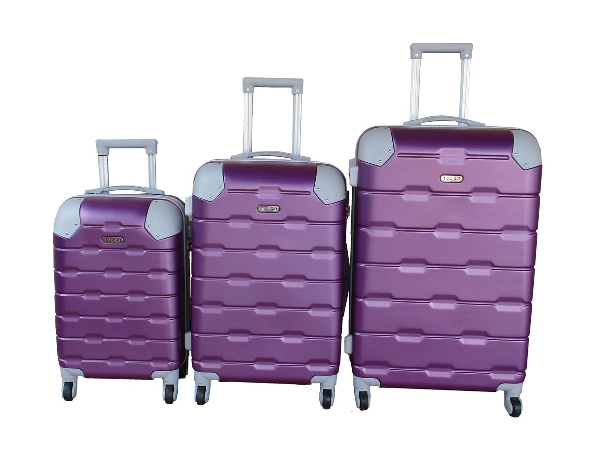 SMTE - 3Piece Travel 27Inch Luggage Suitcase Bag SetStylishPurple