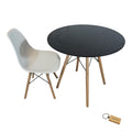 SMTE - White Chair with Black table with  KeychainSet With 1