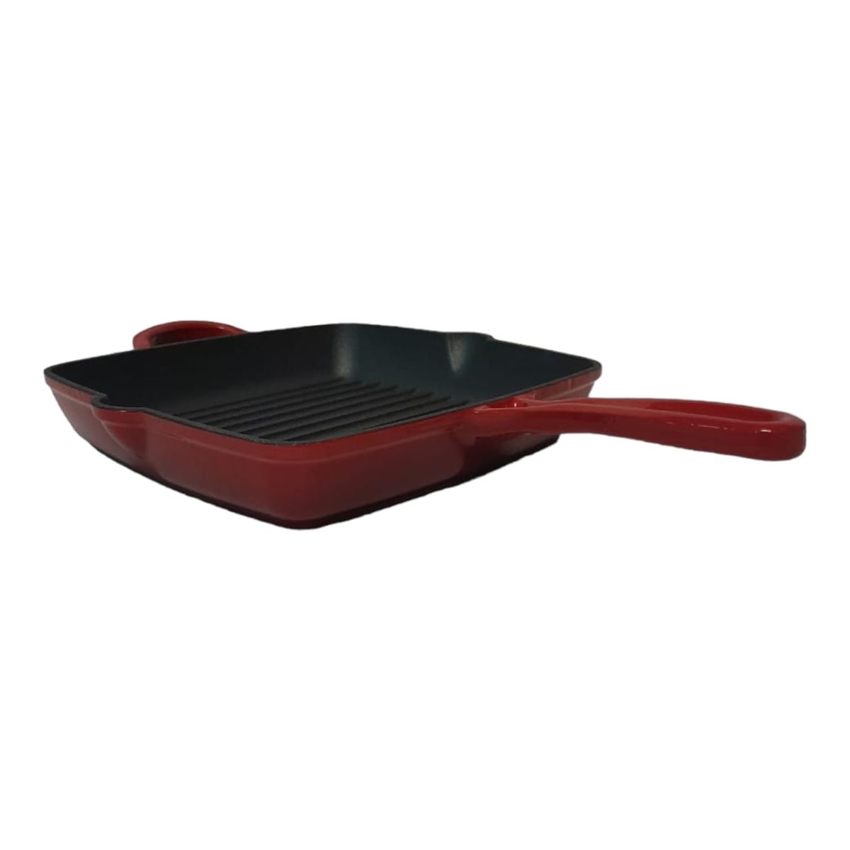 SMTE - Sastro - 1-Piece Quantity Cast Iron Grill Pan Sage - 25cm - Red