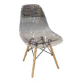 SMTE - Clear Eames Chair with Wood LegsTransparent