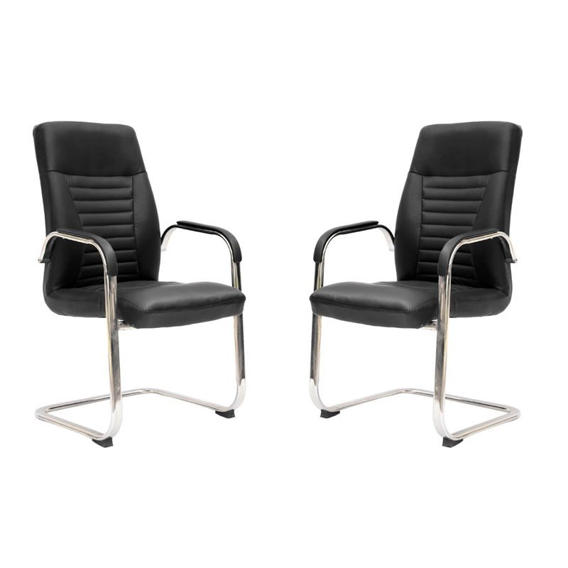 SMTE - Set of 2 Modern Simple Backrest Visitor Office Chairs