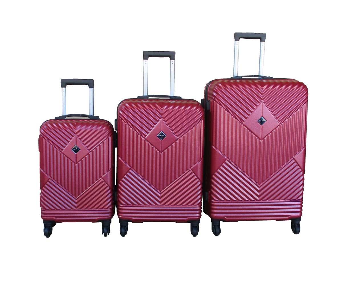 SMTE - 3Piece Travel 28Inch Luggage Suitcase Bag SetStylishWine Red