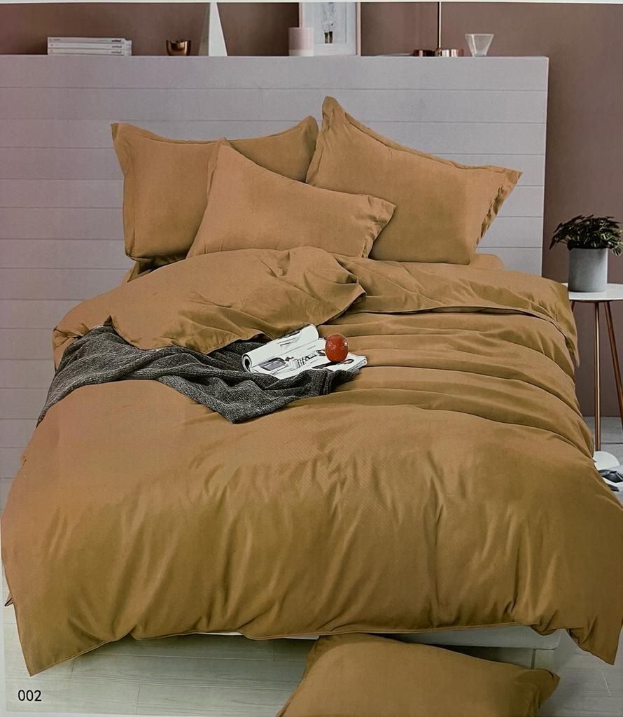 SMTE - 6 Piece Duvet Cover Set - Gold