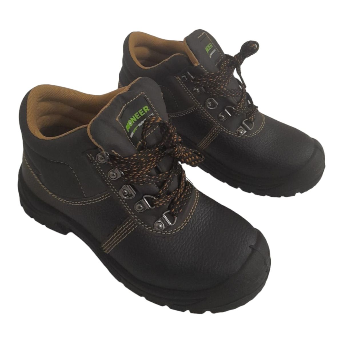 SMTE -  Lace up mens safety Shoes -Brown - UK 4