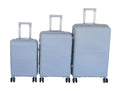 SMTE - Unbreakable 3Piece PP Trolley Luggage SetLight Grey, Durable and Lock