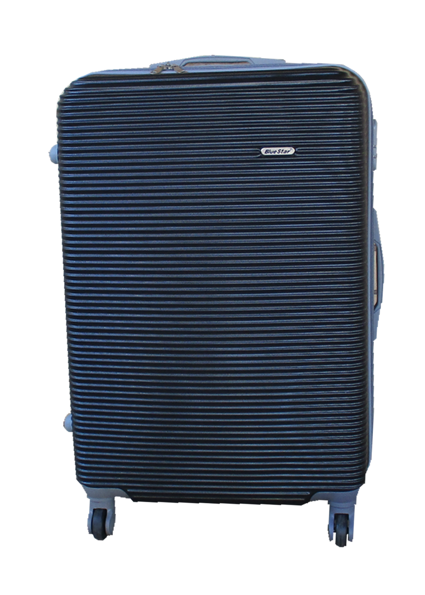 SMTE - Blue Star 1 Piece Hard Outer Shell Luggage 20" - Black