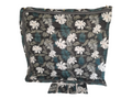 SMTE - Bedding- 5 Piece Comforter Set -Queen Size- Black Flowers