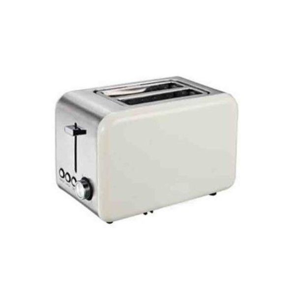SMTE - Premium Quality 2 Slice Rectangle Electric Toaster - Cream