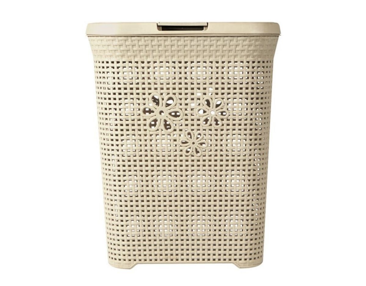 SMTE - IH - Quality Daisy Laundry Basket 50L - Cream