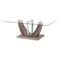 SMTE - Bateau Glass Coffee TableNatureBrown