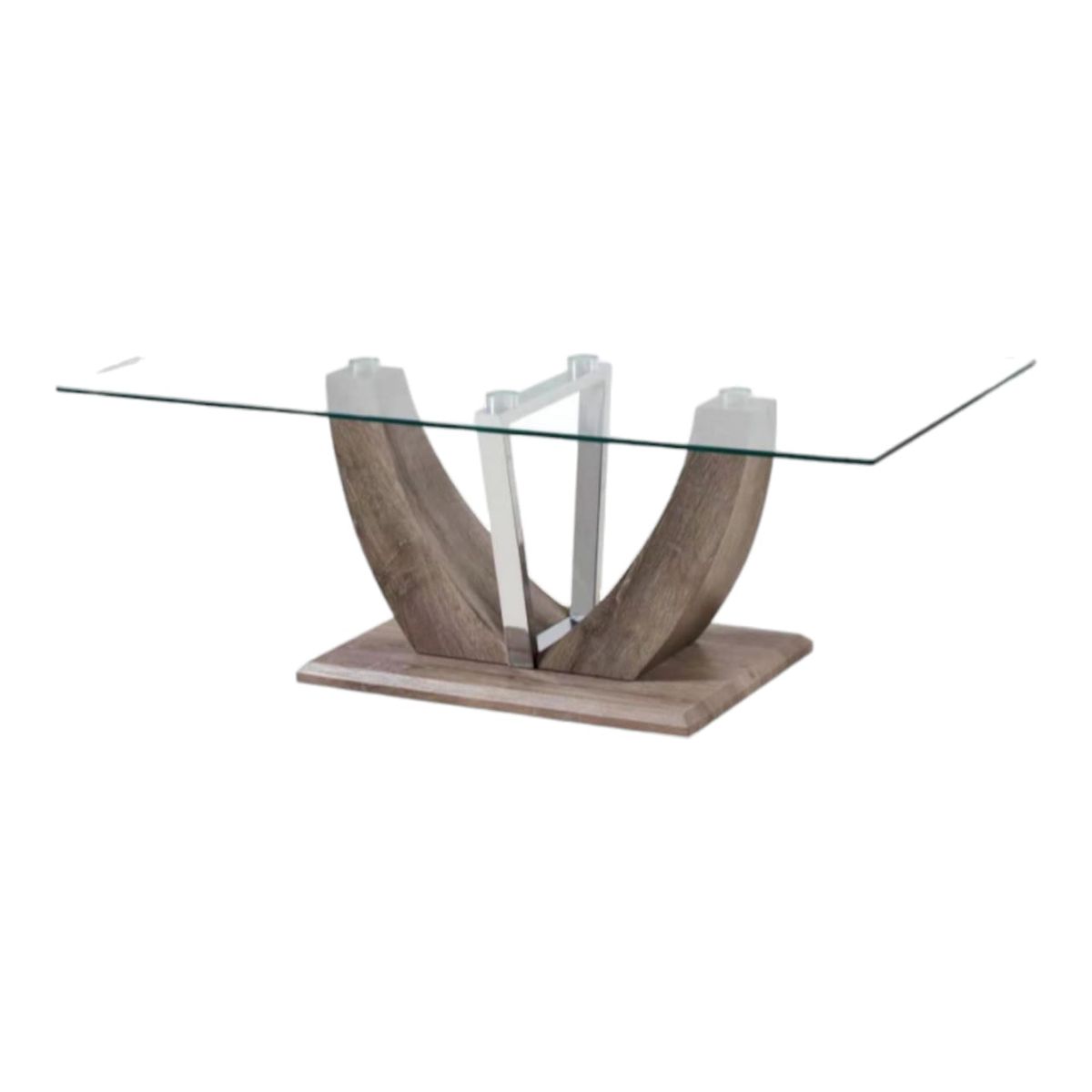 SMTE - Bateau Glass Coffee TableNatureBrown