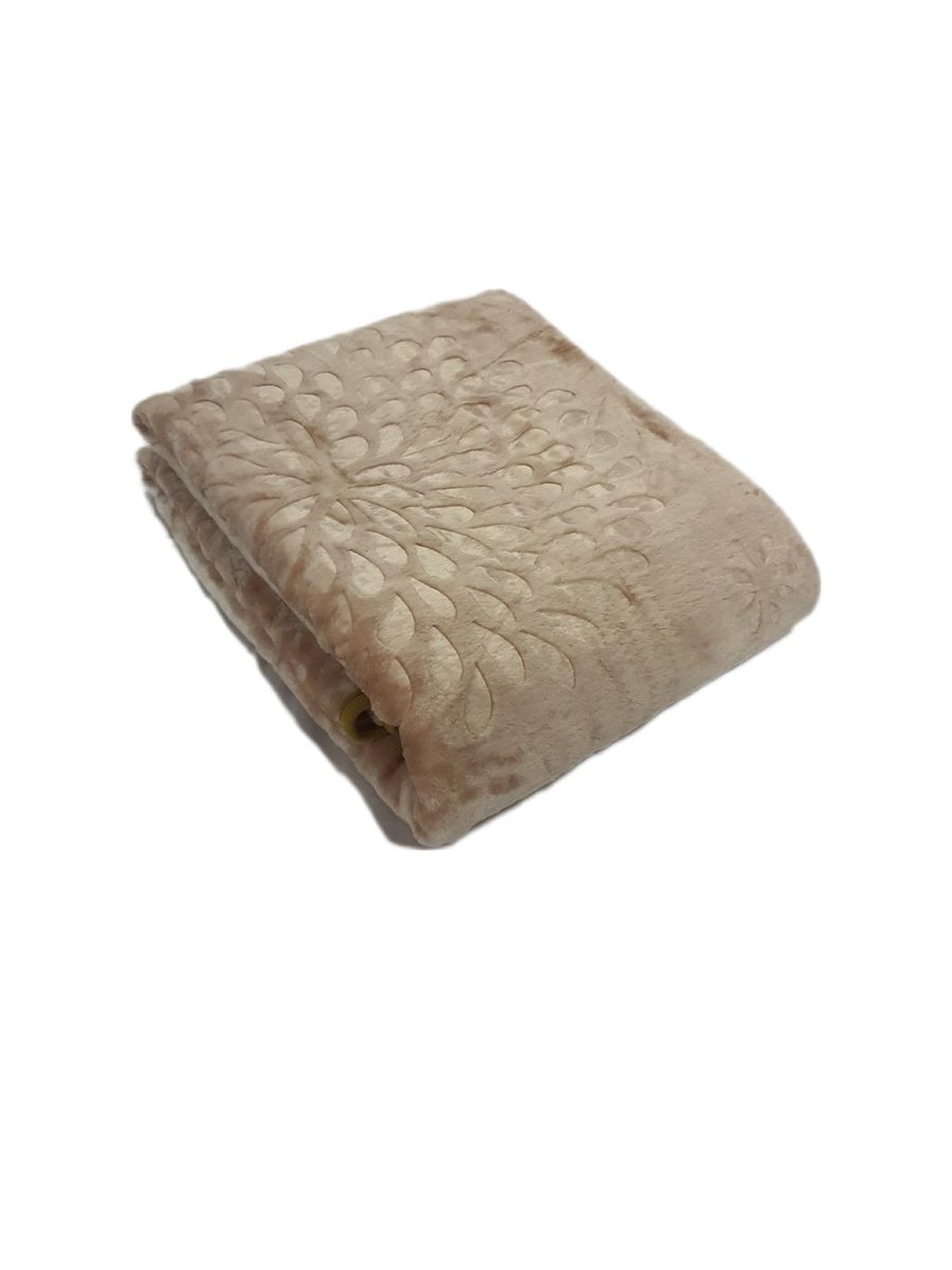 SMTE - Acesa - Quality Mink 1Ply Blanket - Standard - Queen Size - Light Beige