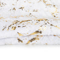 SMTE - FLEECEX Metallic Marble Plush Fleece Blanket & Throw180 x 200 cmWhite