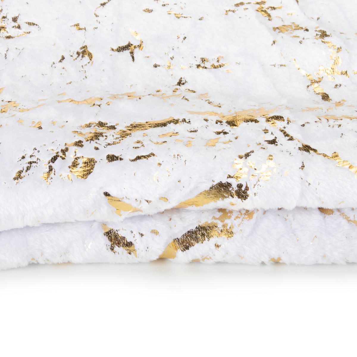 SMTE - FLEECEX Metallic Marble Plush Fleece Blanket & Throw180 x 200 cmWhite