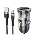SMTE - Hoco DZ3 Dual Ported Car Charger Set