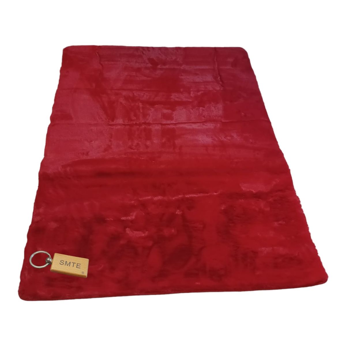 SMTE - Quality Maxsoft Rabbit/Bunny Skin Fluffy Rug With KeychainRed100 L x 140 W cm