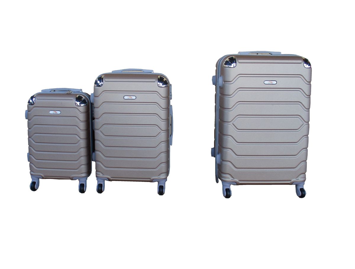 SMTE - 3 Piece Luggage Set 26" 22" 18" - Gold
