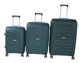 SMTE - Stylish 3Piece ABS Hardshell Luggage SetBlack, Spinner, Secure Lock.