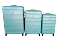 SMTE - 3 Piece Hard Outer Shell Premium Lightweight Luggage Set - Applegreen
