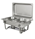 SMTE - IH-Quality Stainless Steel Double Tray Chafing Dish - Food Warmer
