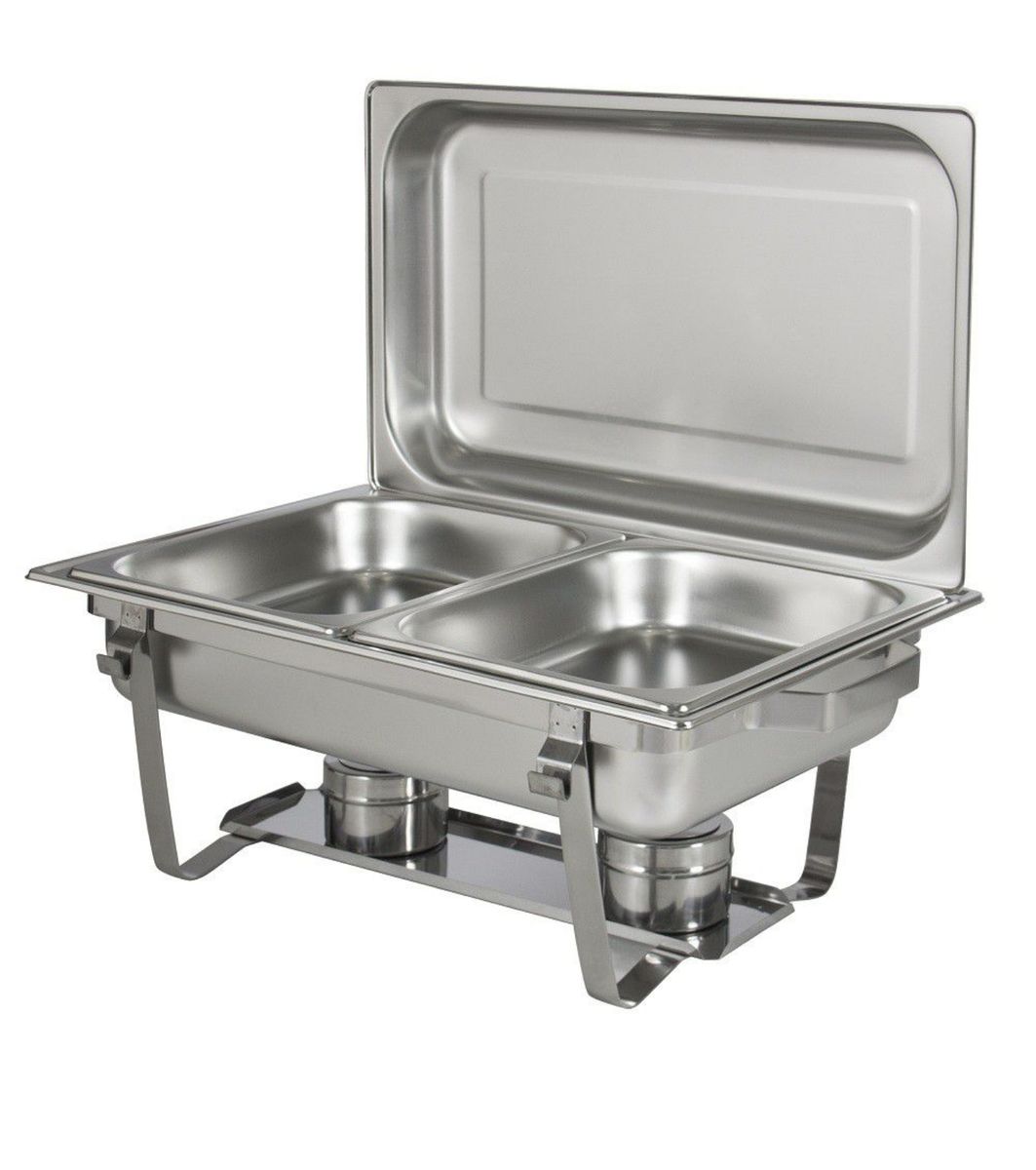 SMTE - IH-Quality Stainless Steel Double Tray Chafing Dish - Food Warmer