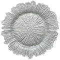 SMTE - 12 Pieces Silver Sunflower Underplates For Décor