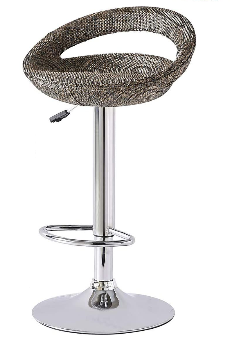 SMTE - Penelope Woven Bar Stool - Brown