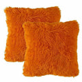 SMTE - Fluffy Pillow Cover - Set of 2 - Orange