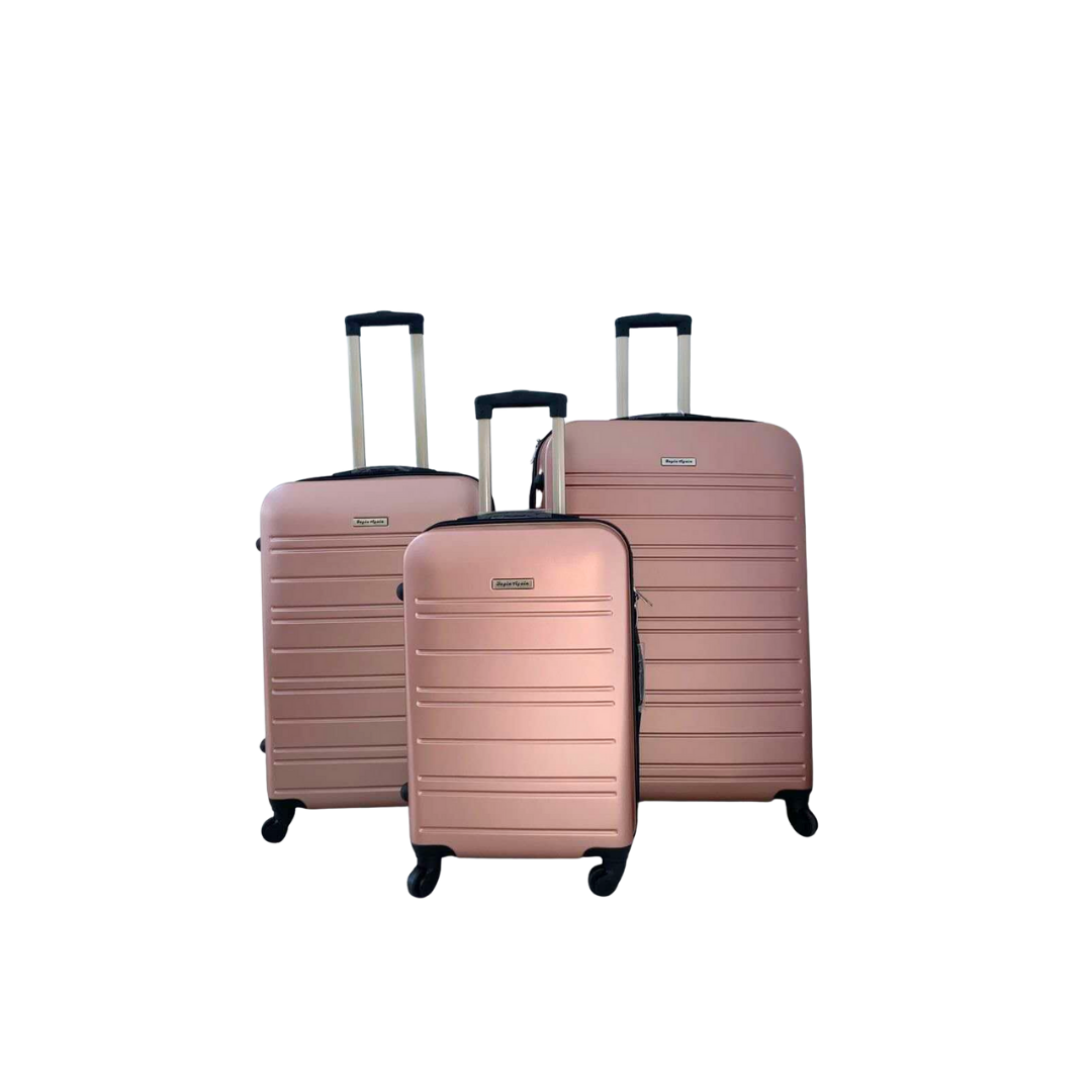 SMTE - 3 piece Luggage Set Travel PartnerStrong and DurableRose Gold
