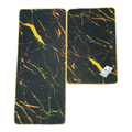 SMTE - Quality Comfortable 3 Piece kitchen Mat Bath Rug Set - Marble