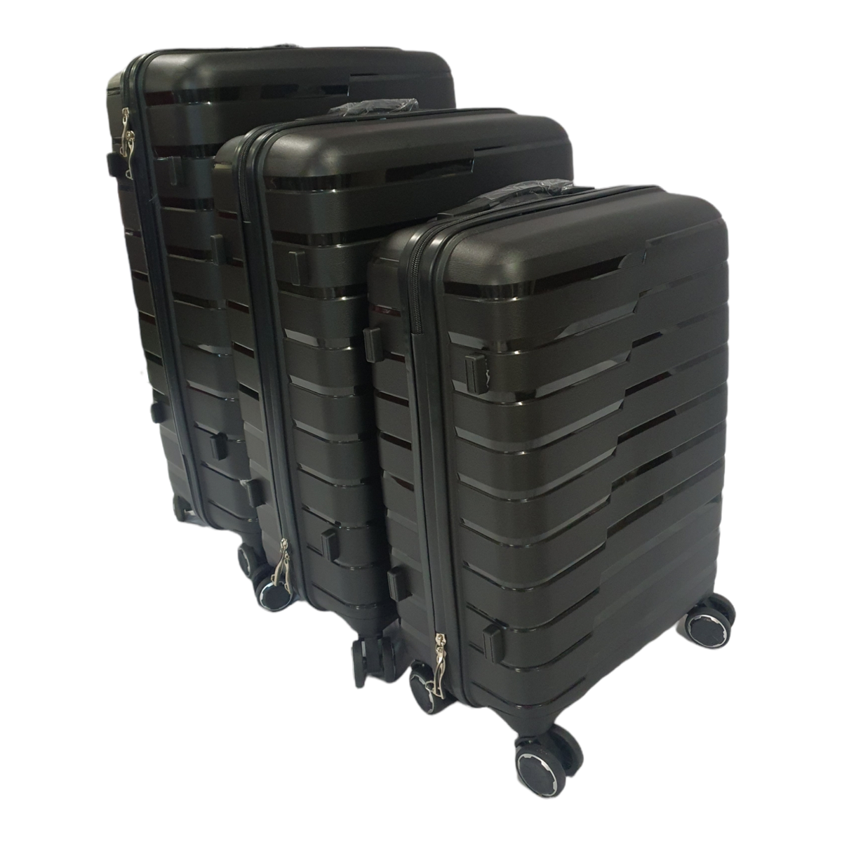 SMTE - Acesa Hard Shell Elite Suitcase Set 3 Piece - Black