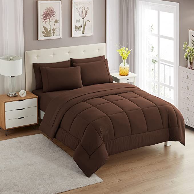 SMTE - Plain Rio Comforters - Dark Brown