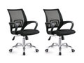 SMTE - Office Chair With Lumbar Support Black - Set of 2