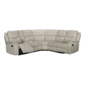 SMTE - L Shape leather Recliner SetWhite
