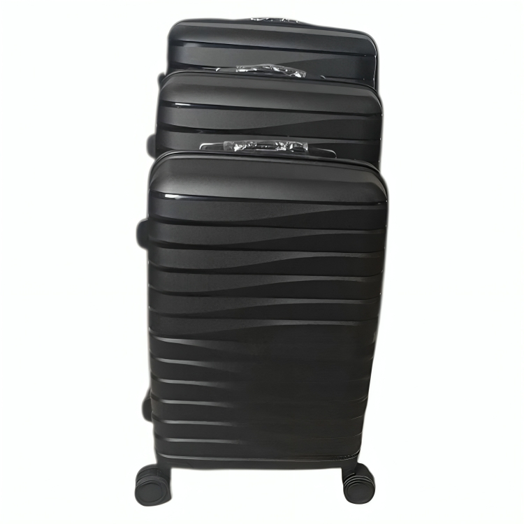 SMTE - 3Piece Unbreakable Hard Shell Luggage SetBlack