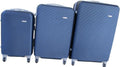 SMTE - Acesa Quality 3 Piece Hard Outer Shell Luggage Set - Navy