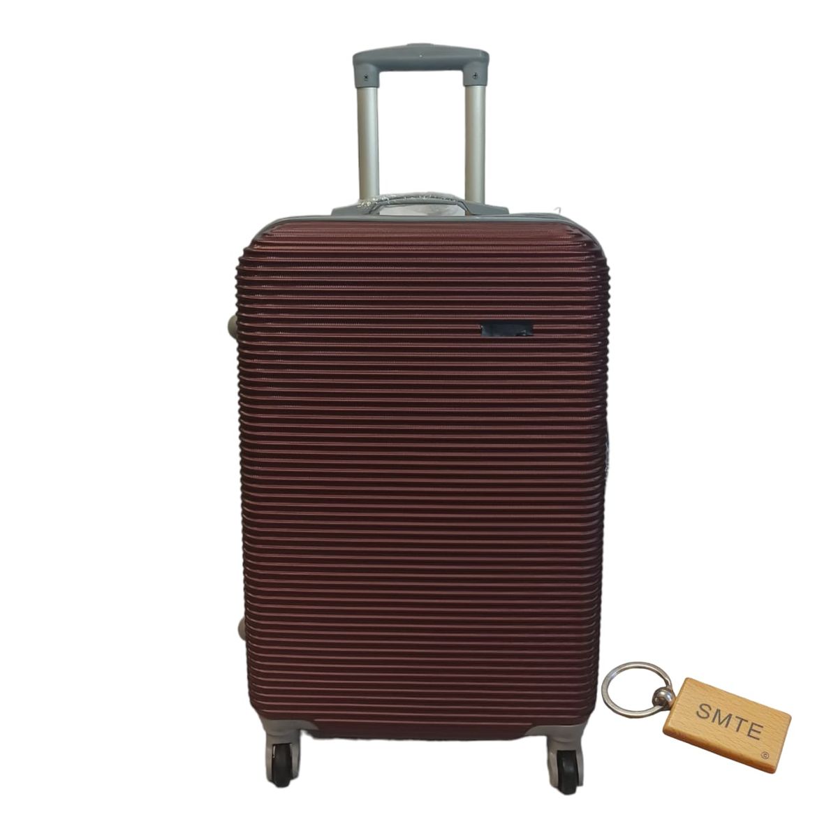 SMTE - Durable Elegance: Suitcase Small 55cm with  Keyring1 PieceBrown