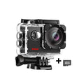 SMTE - Andowl 4K Action Sports Camera 30m Water Resistant Remote Control SD Card - Black