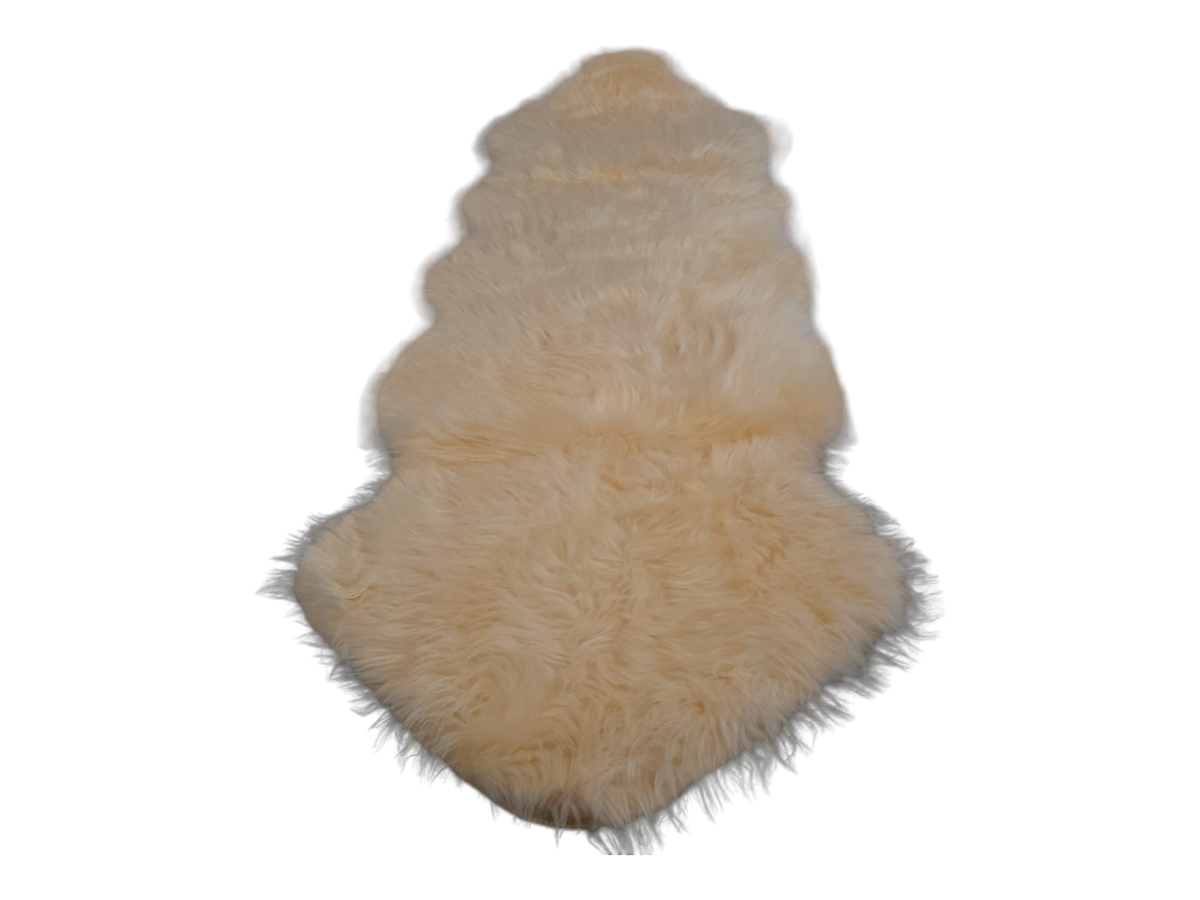 SMTE - Faux Fur Rug - 60cm x 1.8 m - White